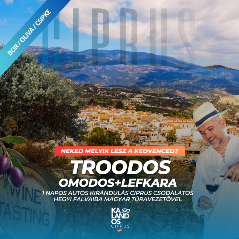 Omodos- Lefkara-Troodos  Egész napos privát autós kirándulás Ciprus hegyvidéki arcához
